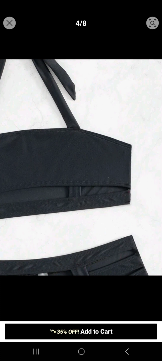 Black Cutout Bikini Set NEW - photo 2