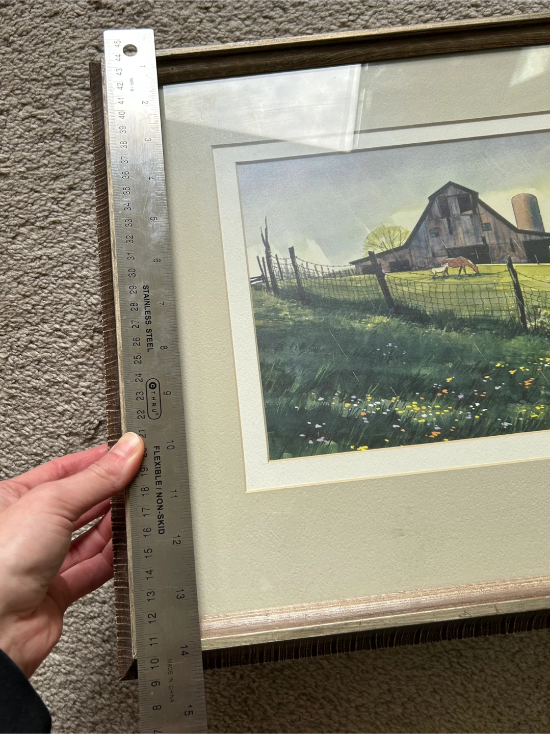 Framed Barn Scene Watercolor Painting print by Omer Seamon - photo 5