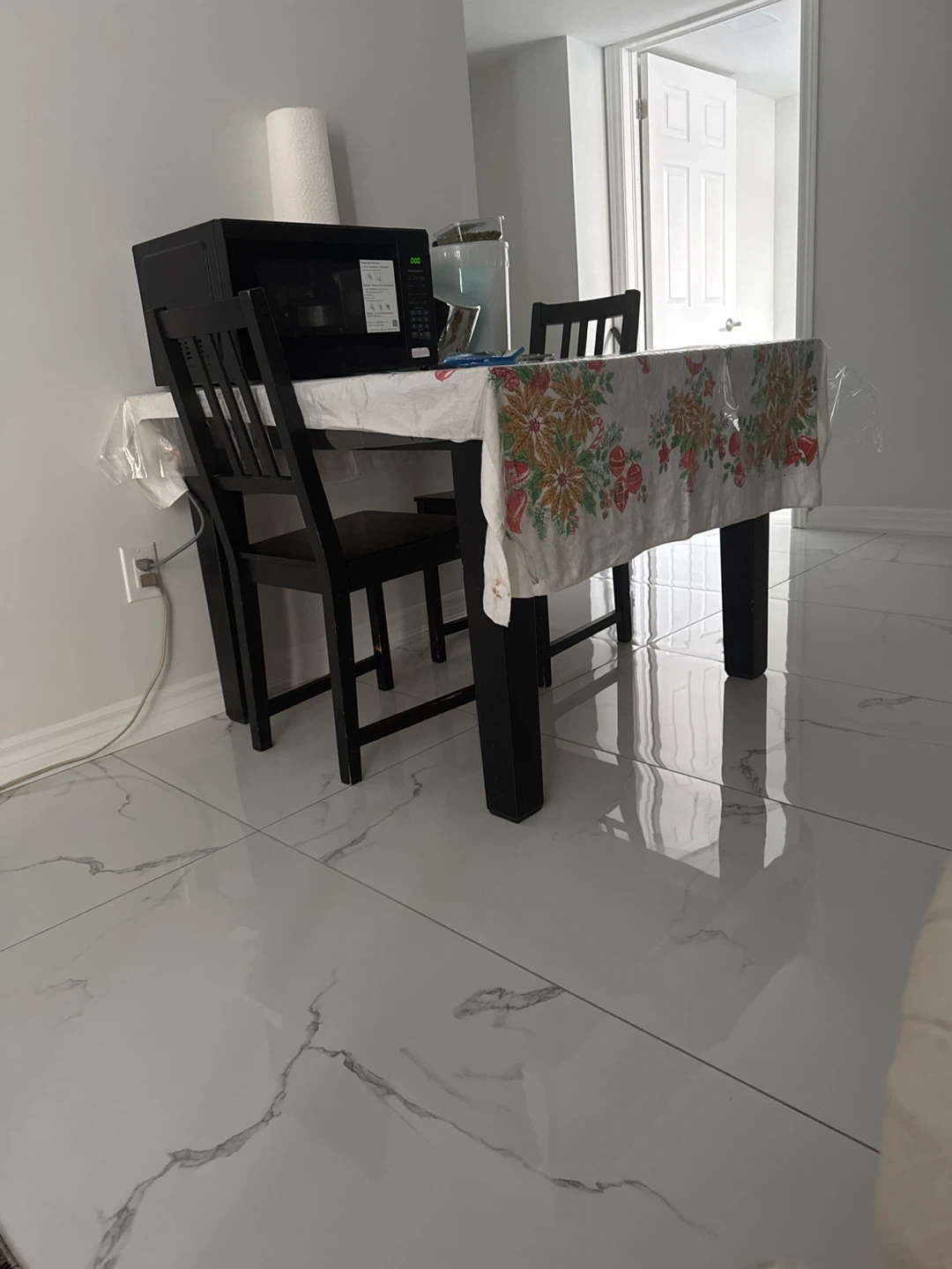 Dining table with two chairs