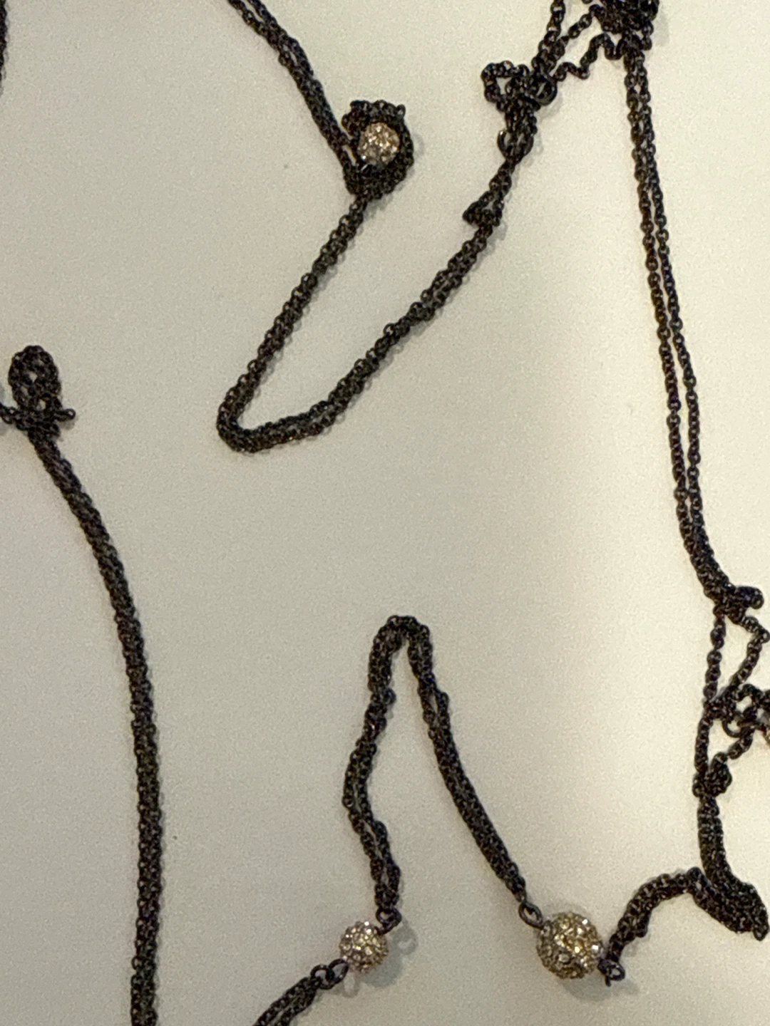 Long Necklace with Diamante Balls - photo 2