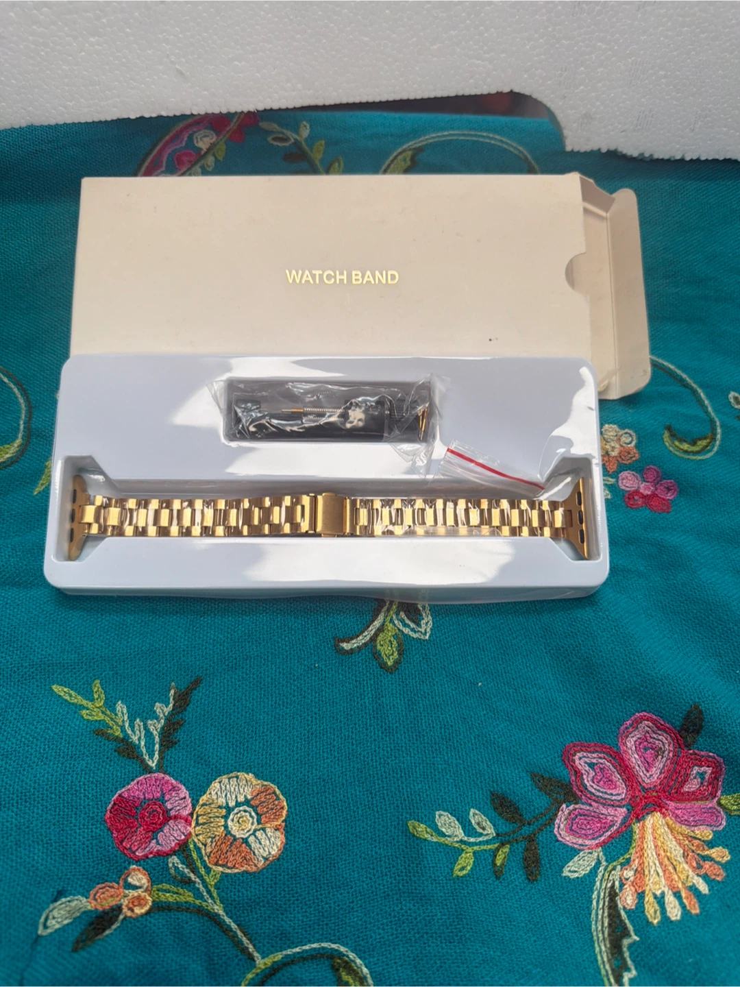 Gold Tone Metal Watch Band