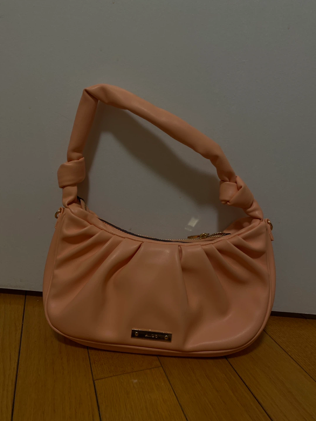Aldo Ruched Shoulder Bag with Chain