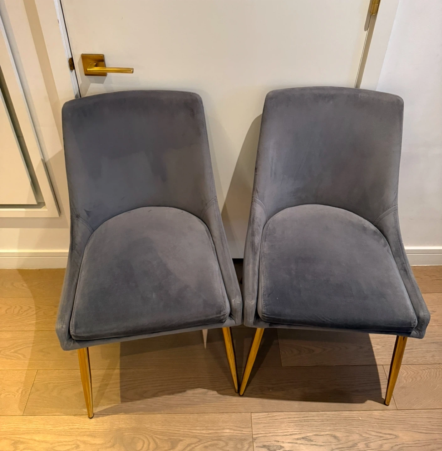 Meridian Furniture Karina Velvet Dining Chairs Set of 2 (Grey)