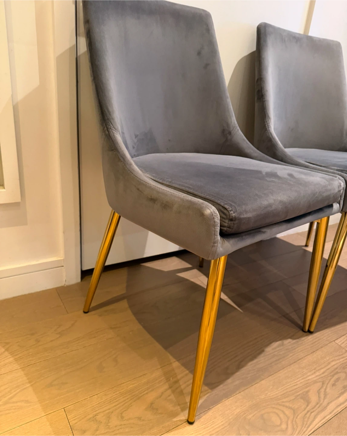 Meridian Furniture Karina Velvet Dining Chairs Set of 2 (Grey) - photo 3