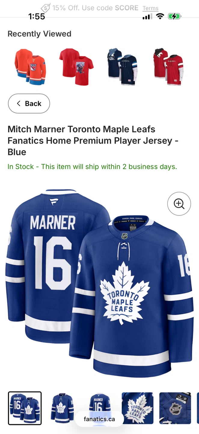 Mitch Marner Toronto Maple Leafs Fanatics Home Jersey - photo 2