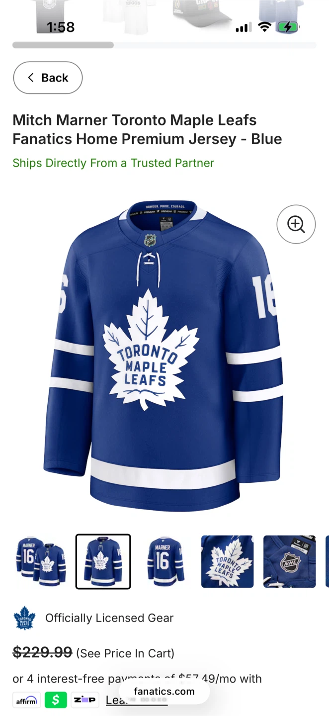 Mitch Marner Toronto Maple Leafs Fanatics Home Jersey