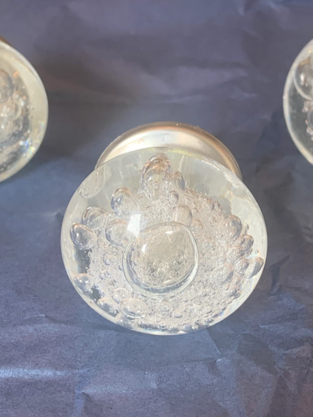 Clear Glass Bubble Cabinet Knobs (Set of 2) - photo 4
