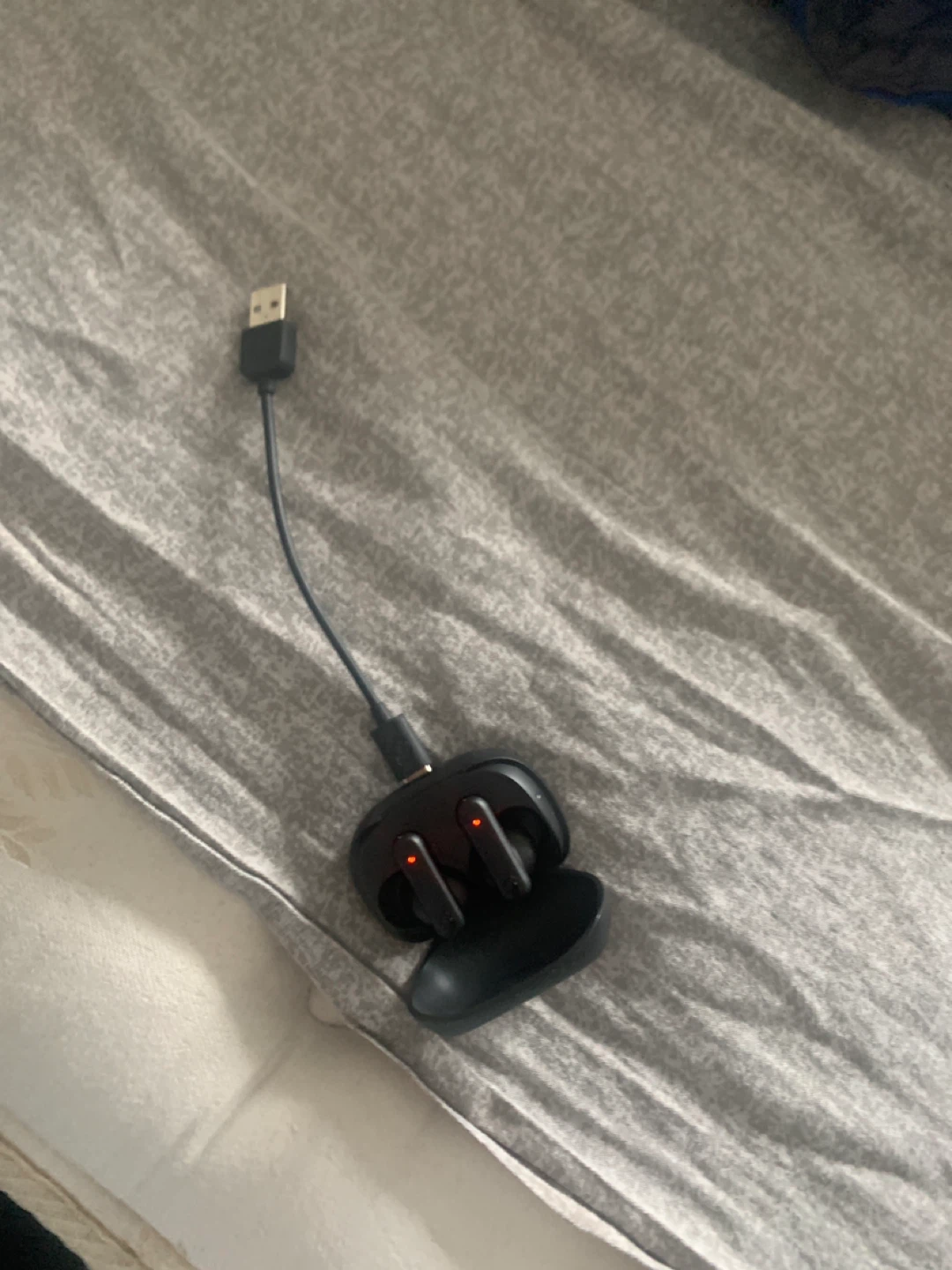 Black Wireless Earbuds with Charging Case