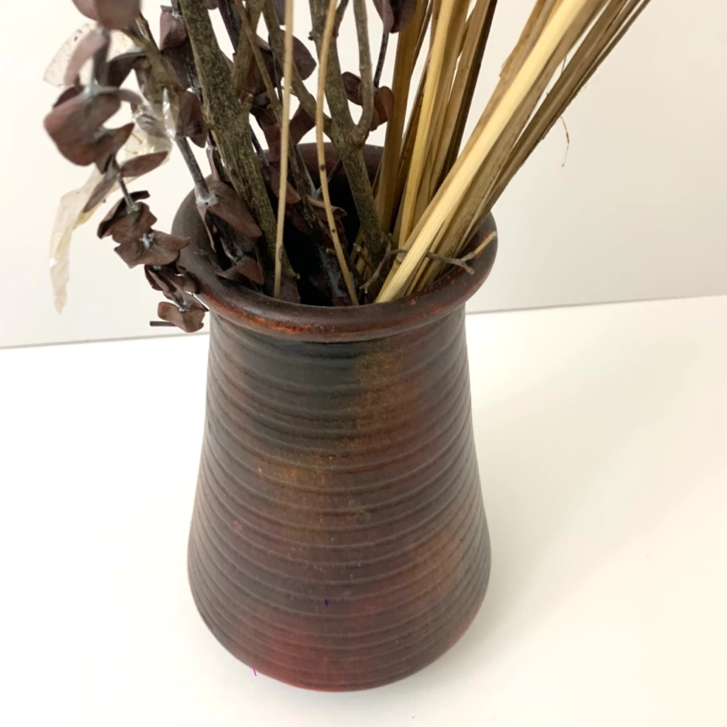 Dried Floral Arrangement Decorative Vase Home Decor Rustic - photo 2