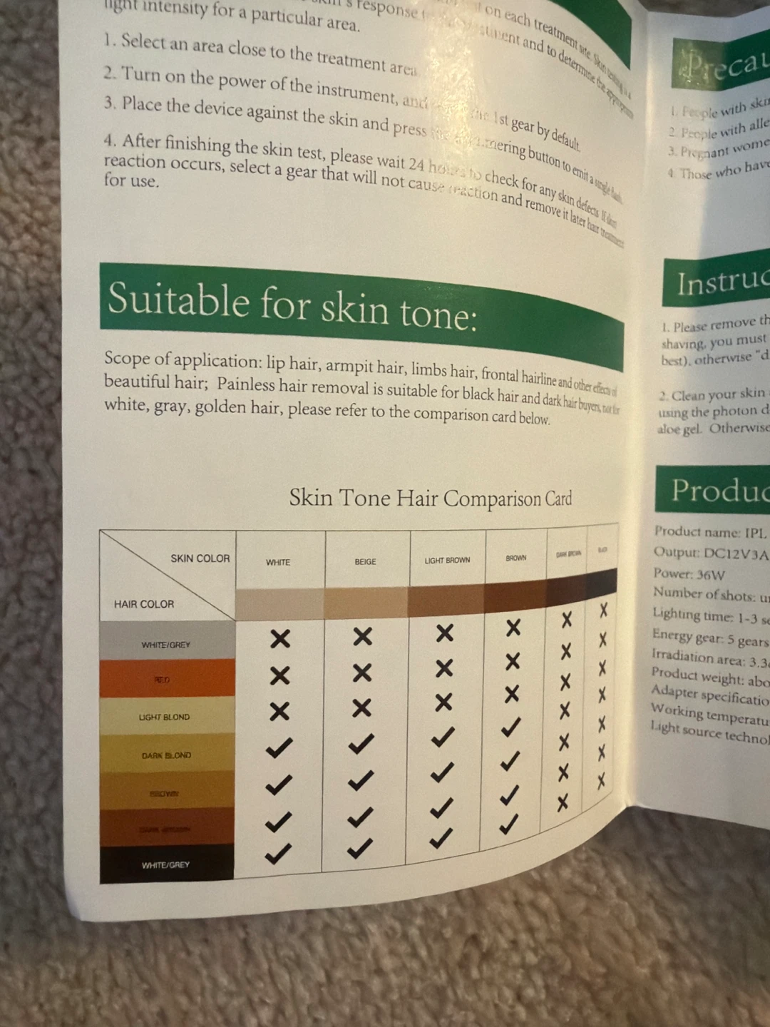 IPL Hair Removal Device with Box and Accessories - photo 5