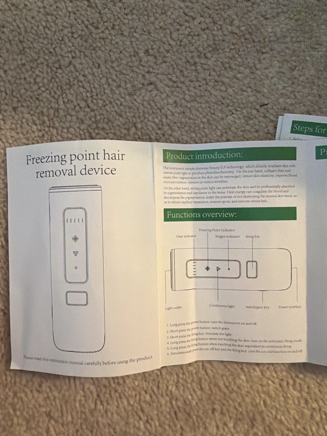 IPL Hair Removal Device with Box and Accessories - photo 3