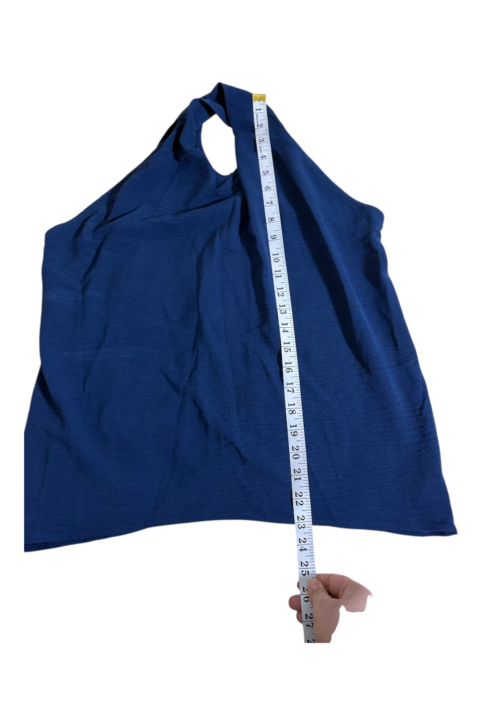 Blue Criss-Cross Halter Top Size S - photo 4