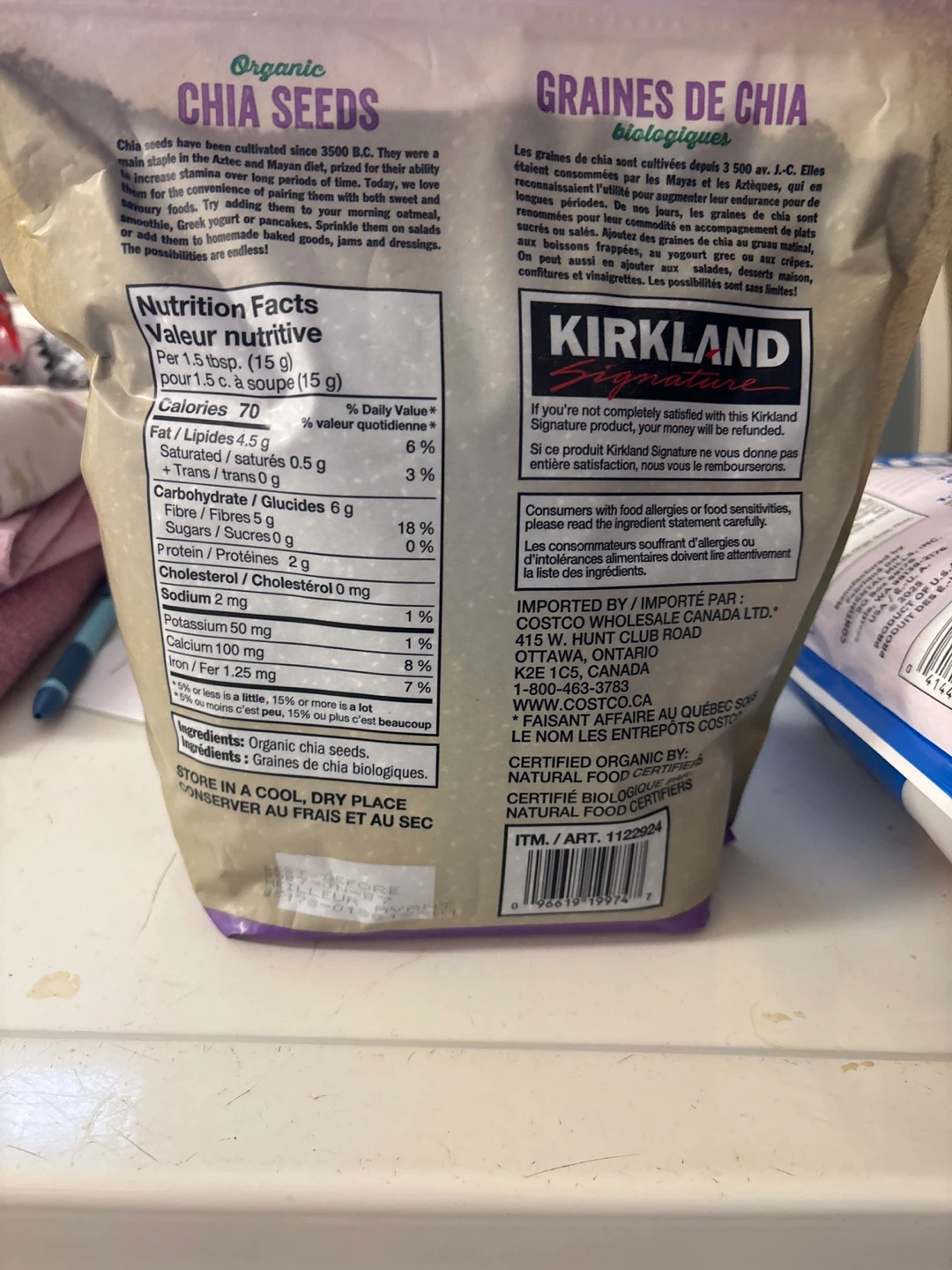 Kirkland Signature Organic Chia Seeds - 1.36 kg - photo 2