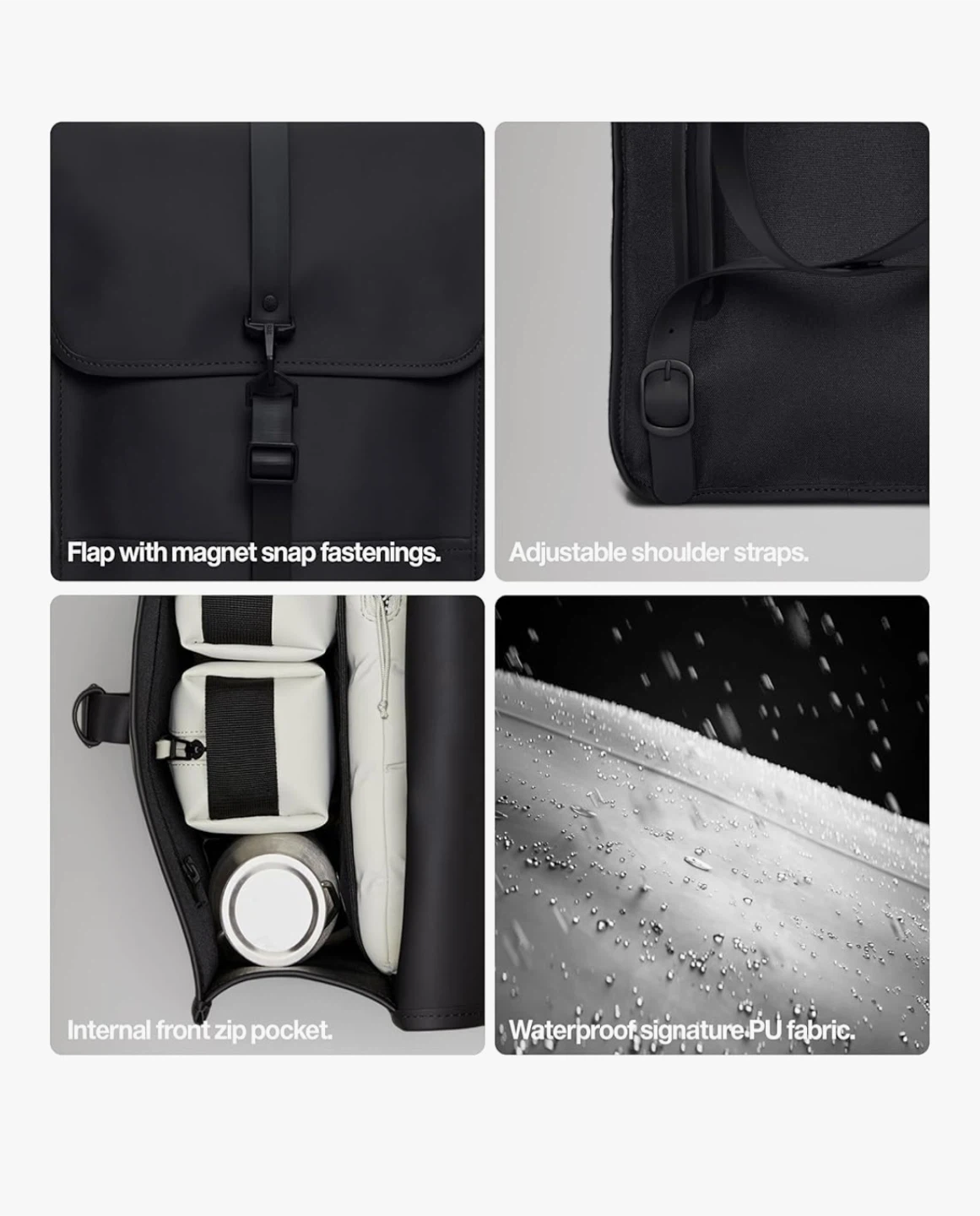 RAINS Backpack Micro - Black Waterproof - photo 4