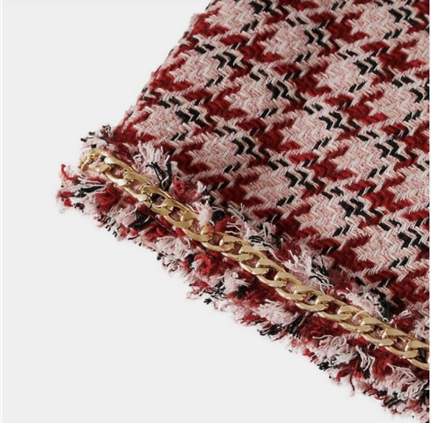 Mango Houndstooth Tweed Skirt - Size Medium - photo 2