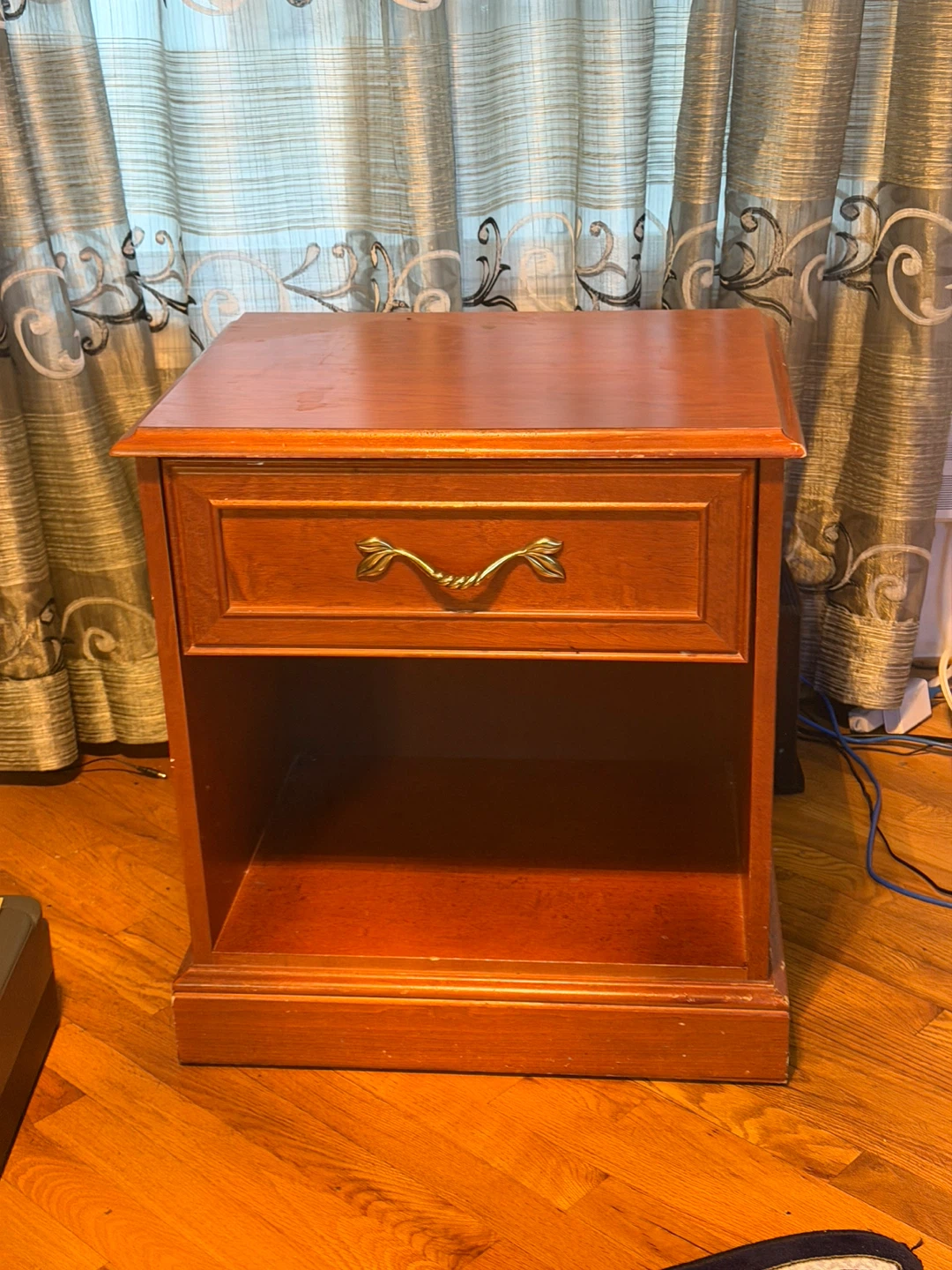 Wooden Nightstand with Drawer