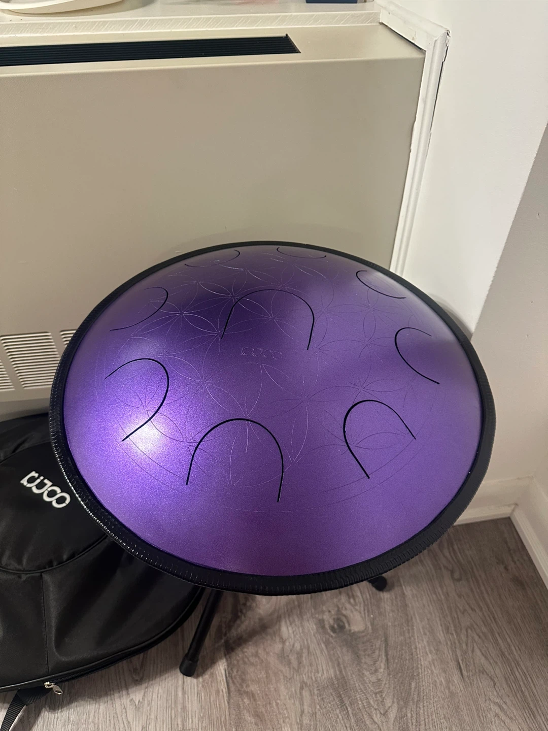 Purple Handpan Drum with Stand and Bag