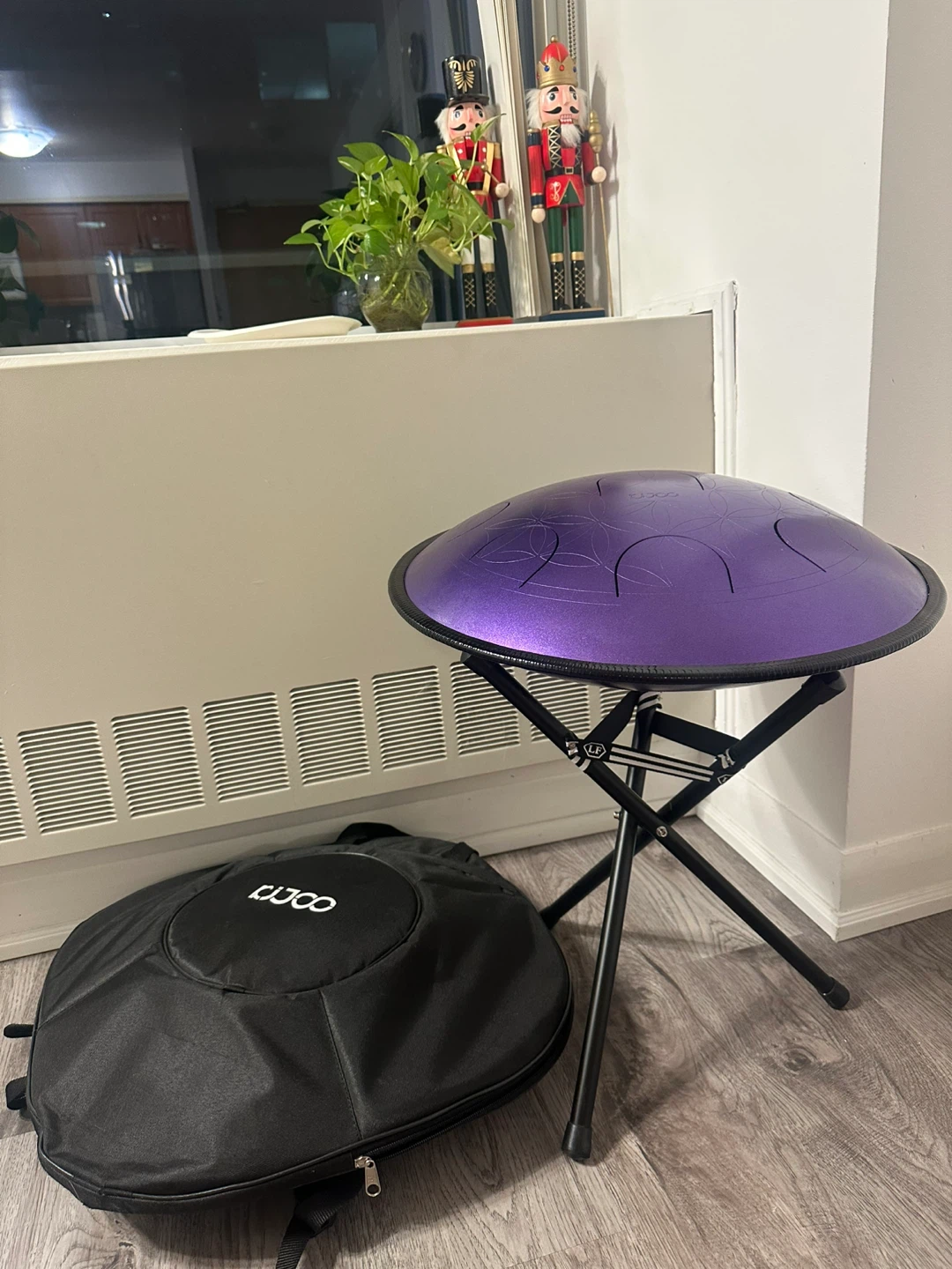 Purple Handpan Drum with Stand and Bag - photo 3