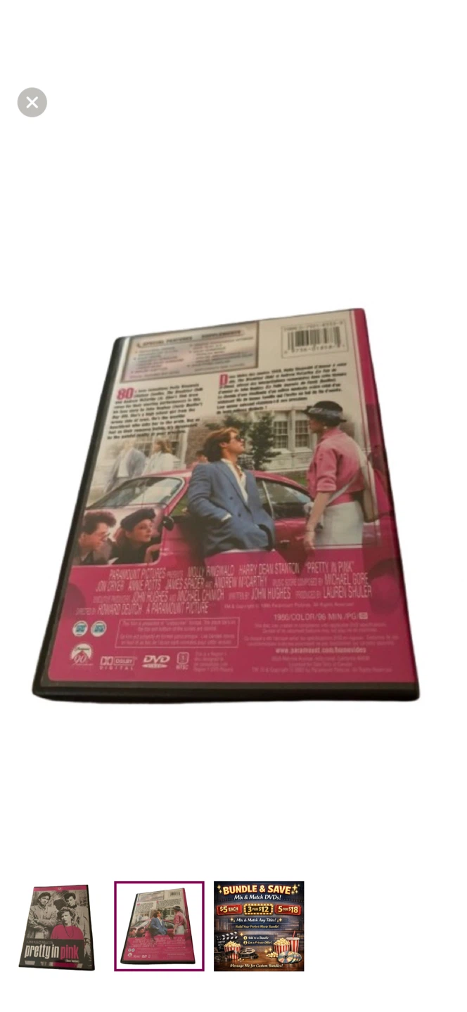 💗 Pretty in Pink DVD — 80s Teen Romance Classic - photo 2