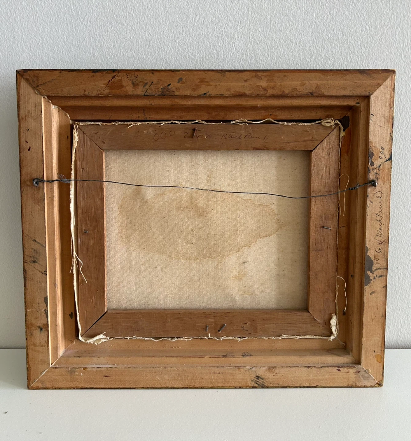 Framed Oil Painting of a Harbor Scene - photo 5
