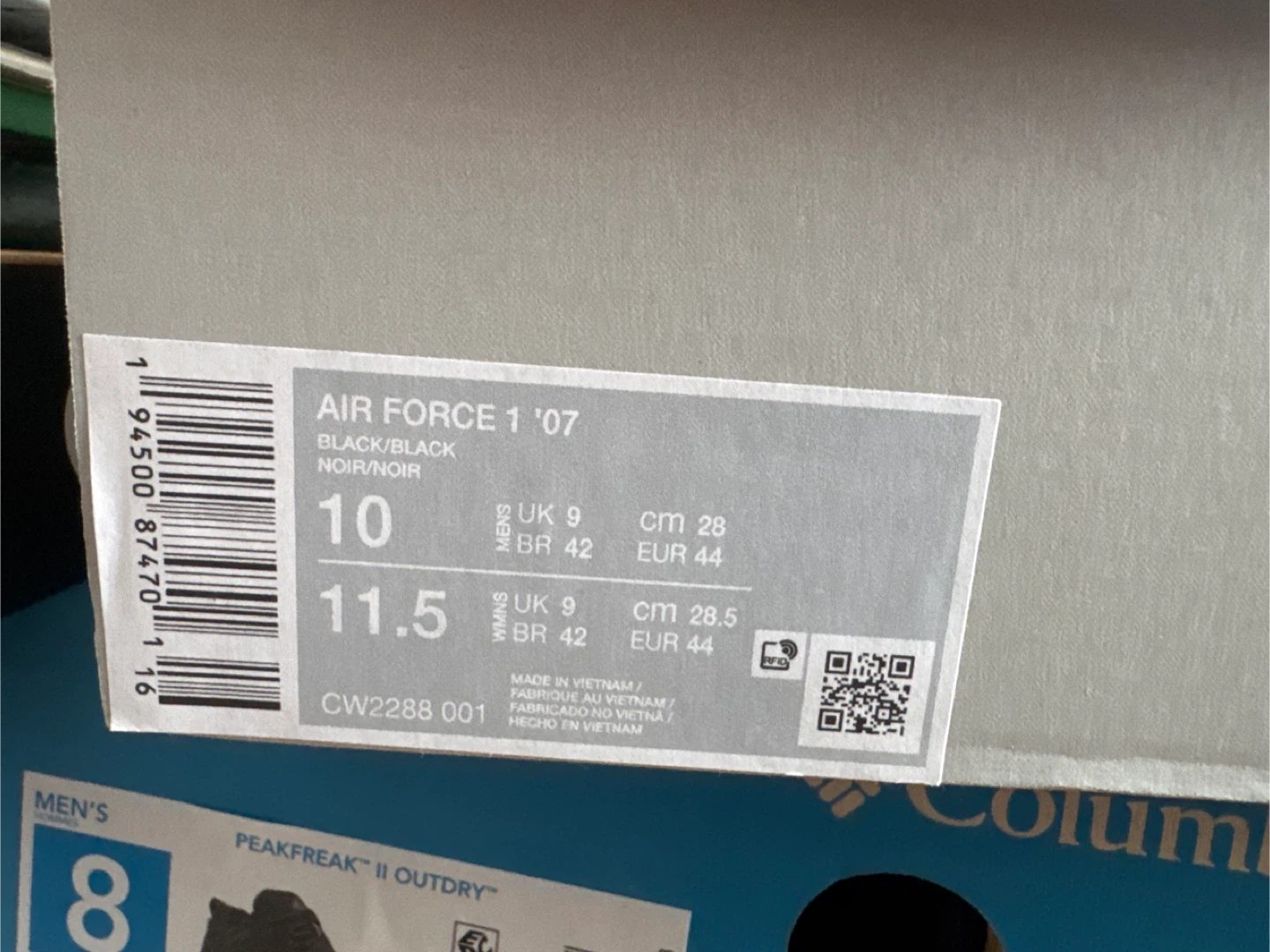 Nike Air Force 1 '07 Black Shoes - photo 2