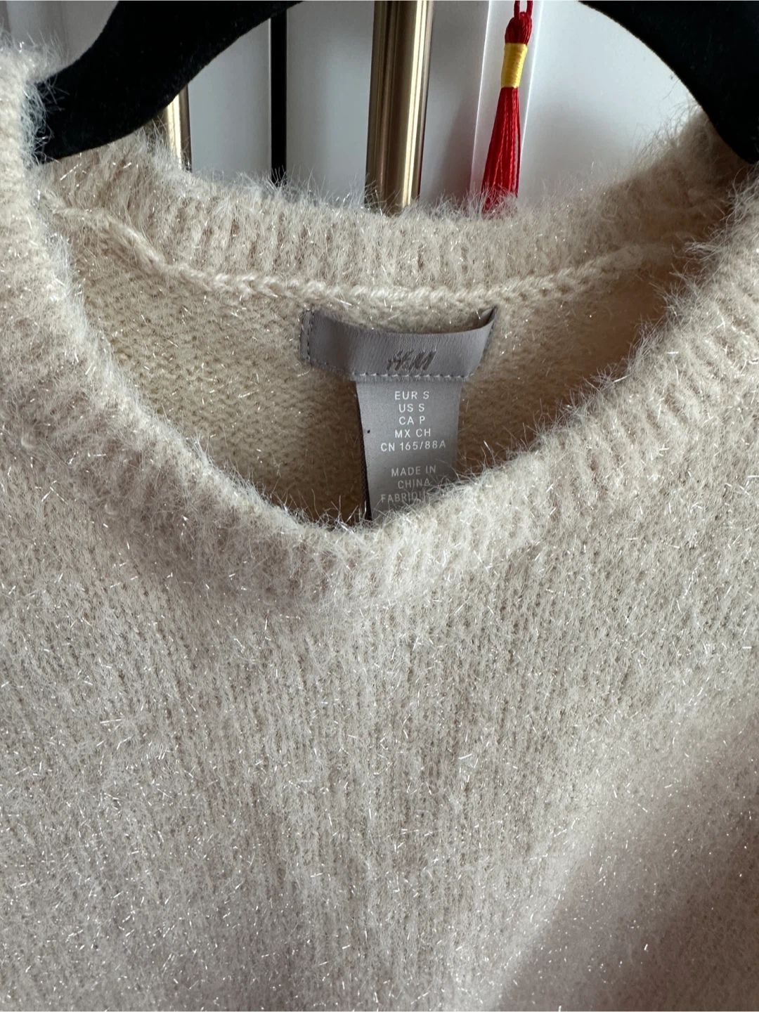 H&M Cream Sparkly Knit Sweater size S - photo 2