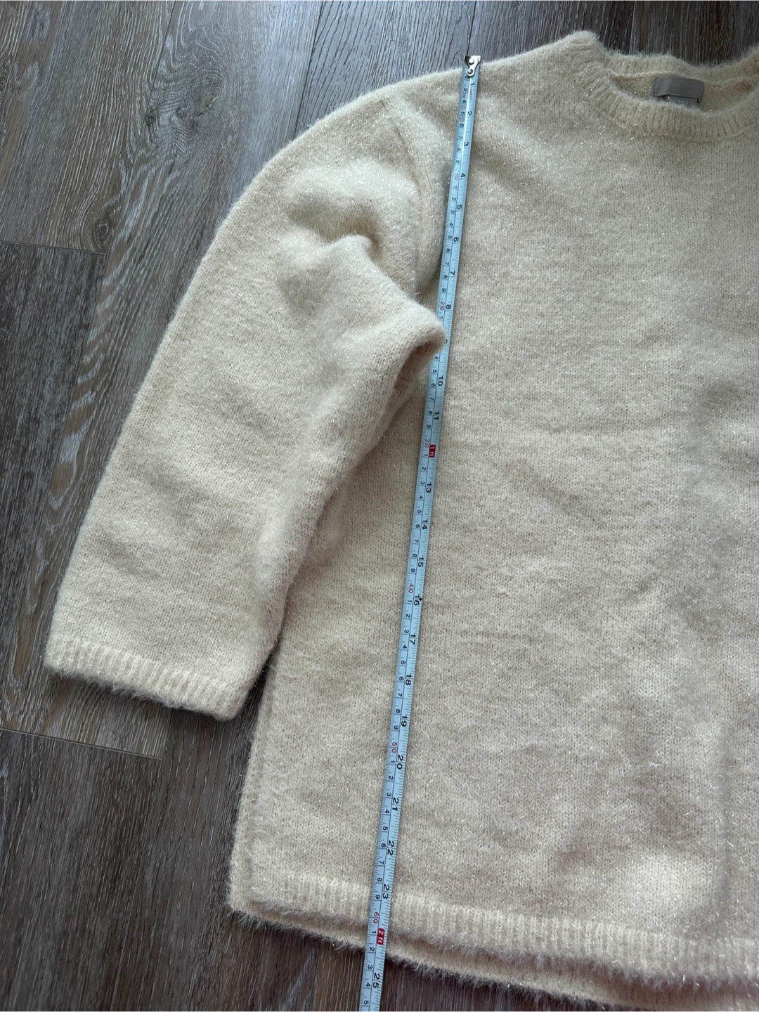 H&M Cream Sparkly Knit Sweater size S - photo 3