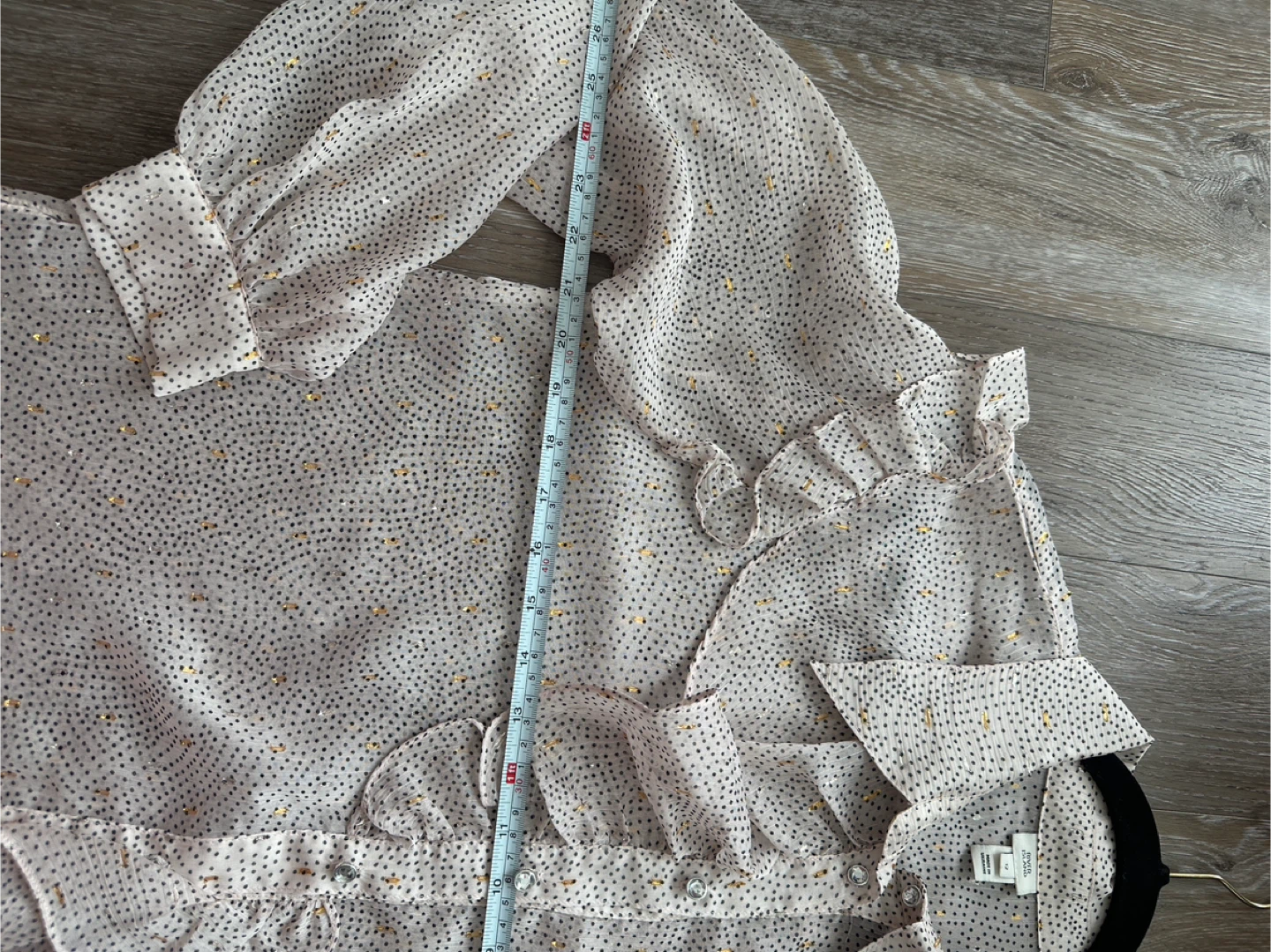 River Island Women's pink Polka Dot Ruffle Blouse - Size 12 - photo 5