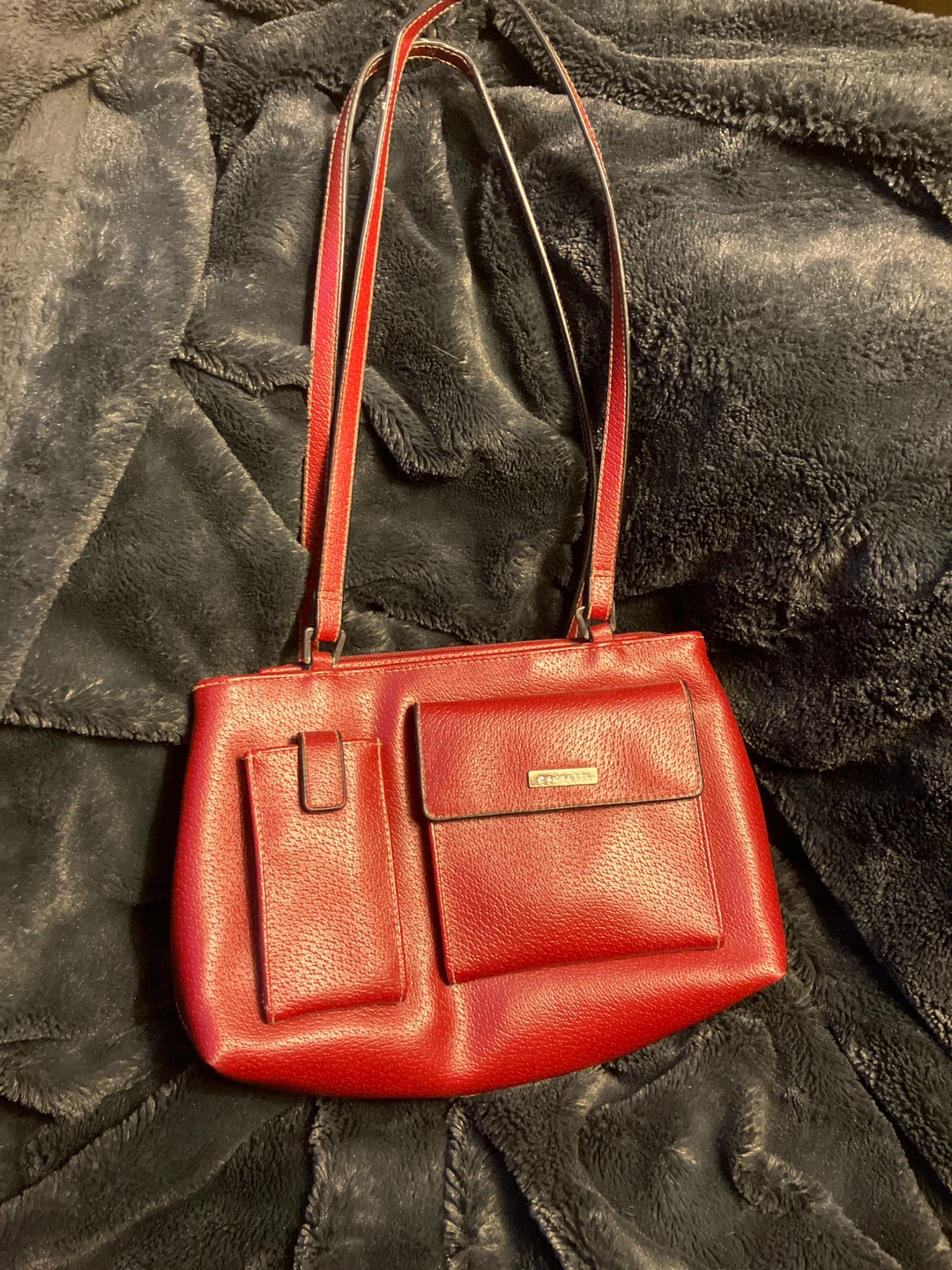 Rosetti Red Faux Leather Shoulder Bag