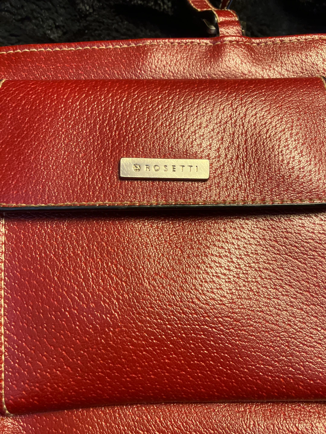 Rosetti Red Faux Leather Shoulder Bag - photo 4