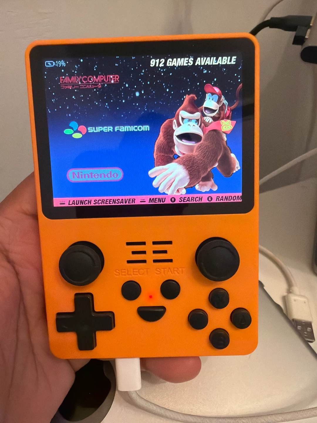 Orange Handheld Retro Game Console - photo 2