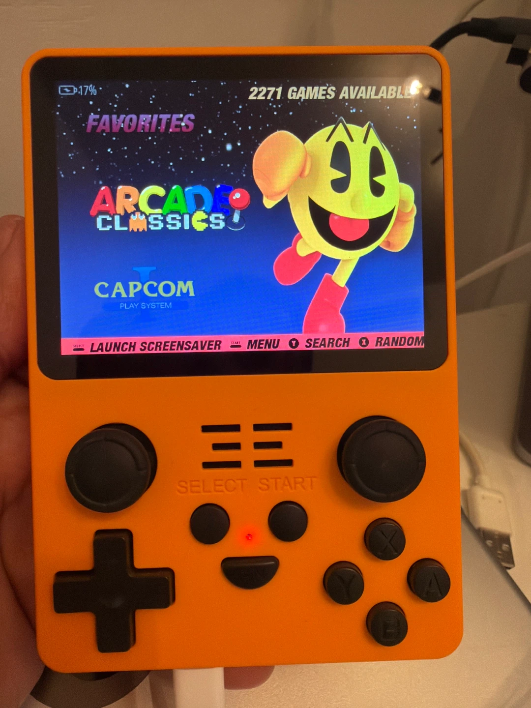 Orange Handheld Retro Game Console