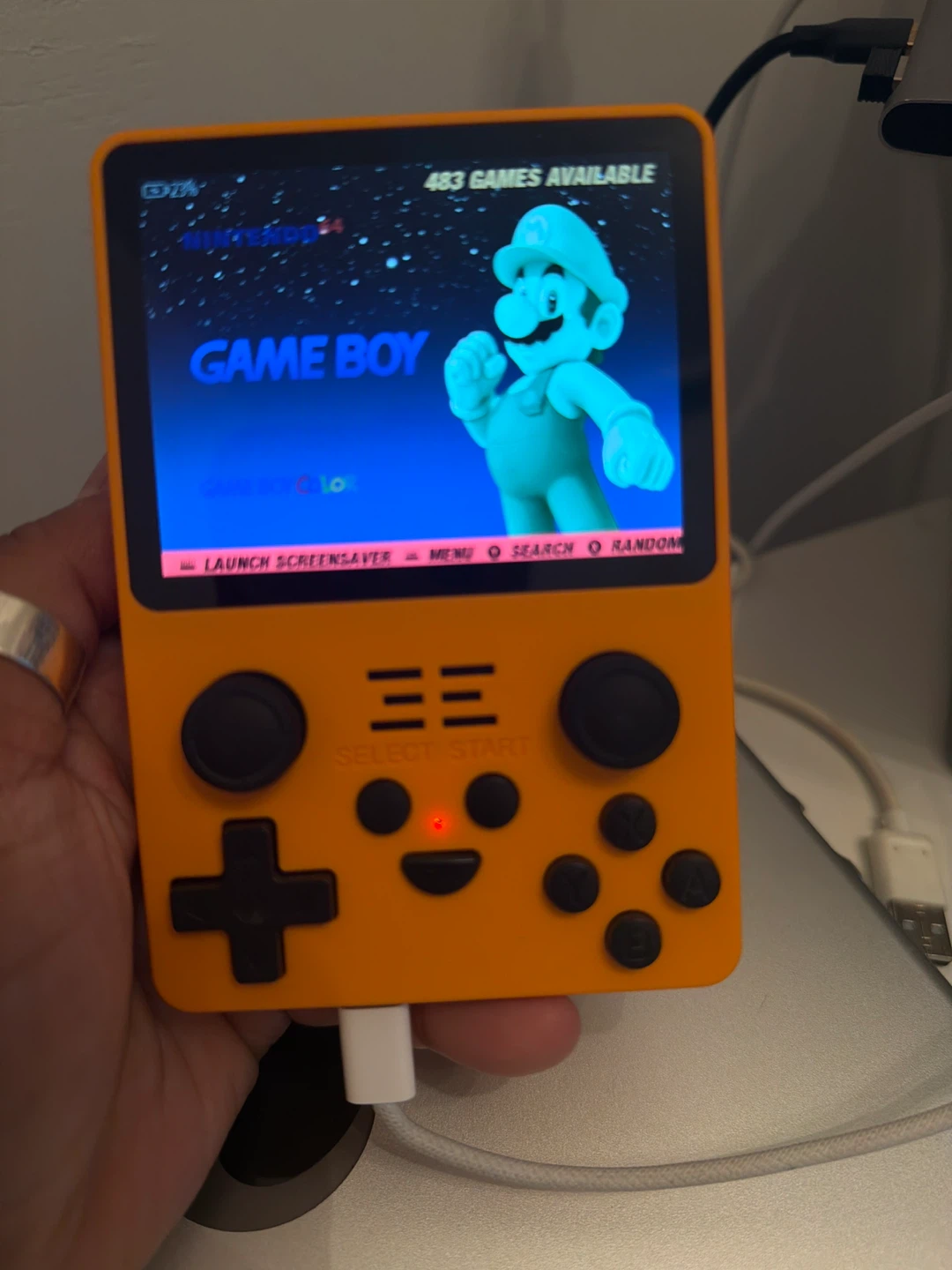 Orange Handheld Retro Game Console - photo 3