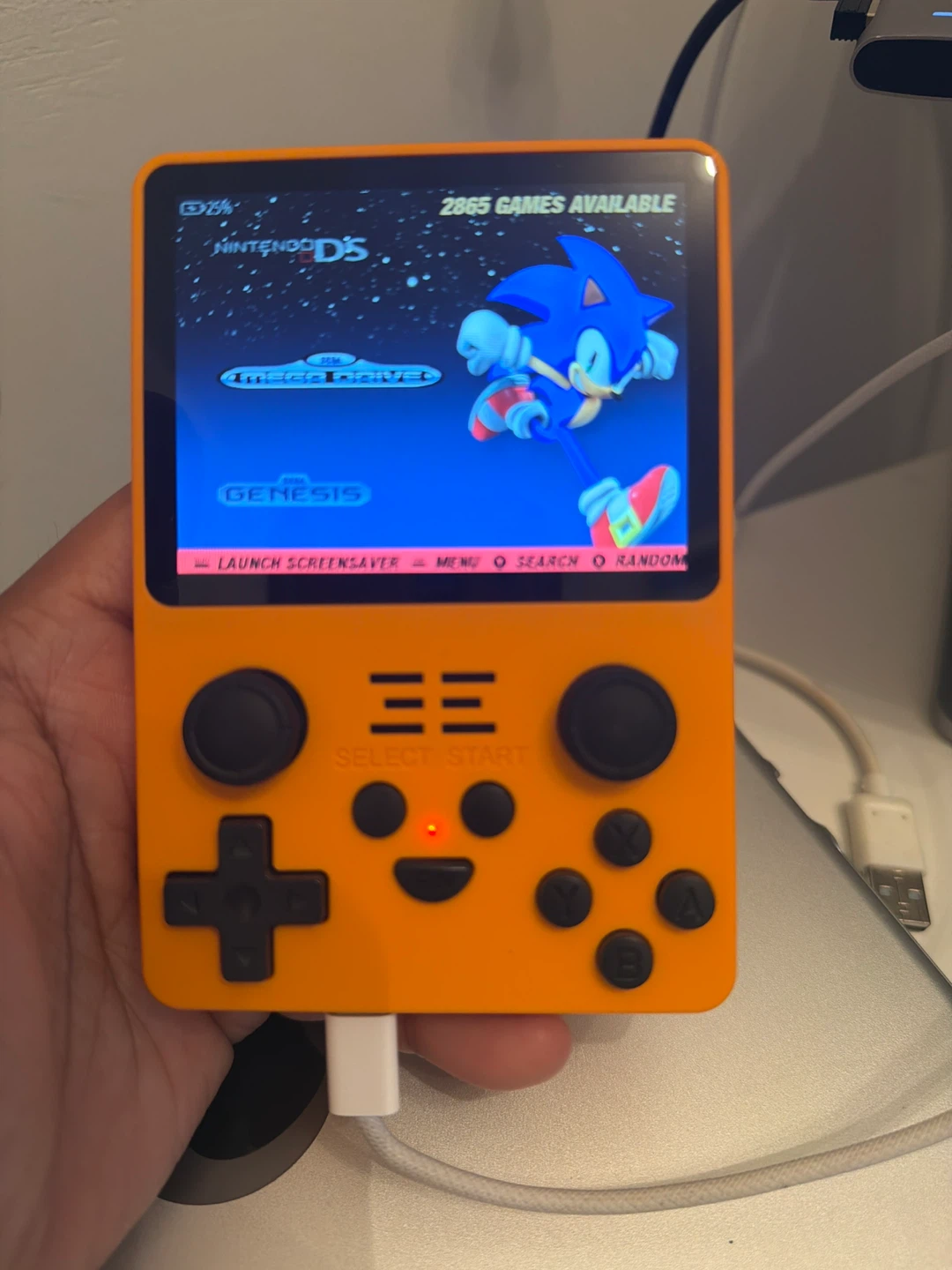 Orange Handheld Retro Game Console - photo 4