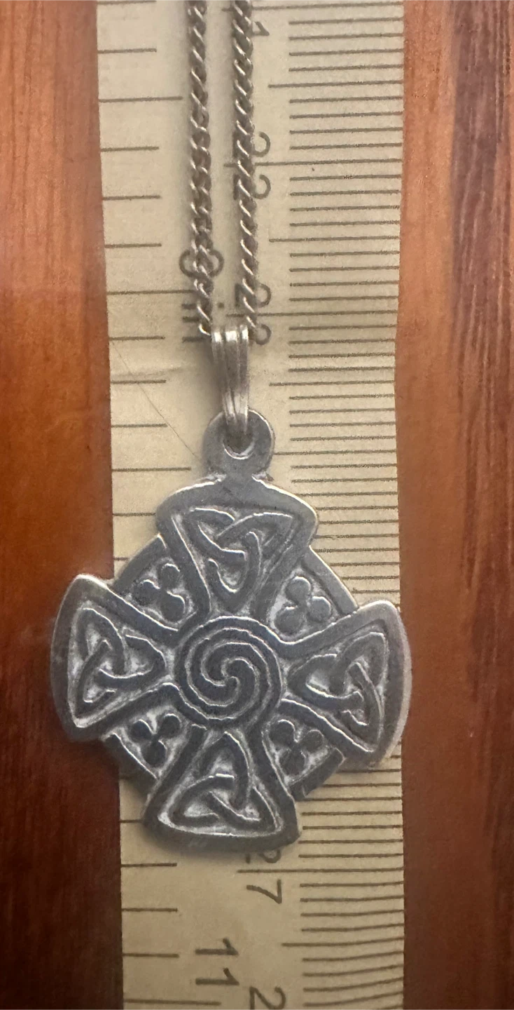 925 silver Celtic Cross Pendant Necklace purchased in Ireland