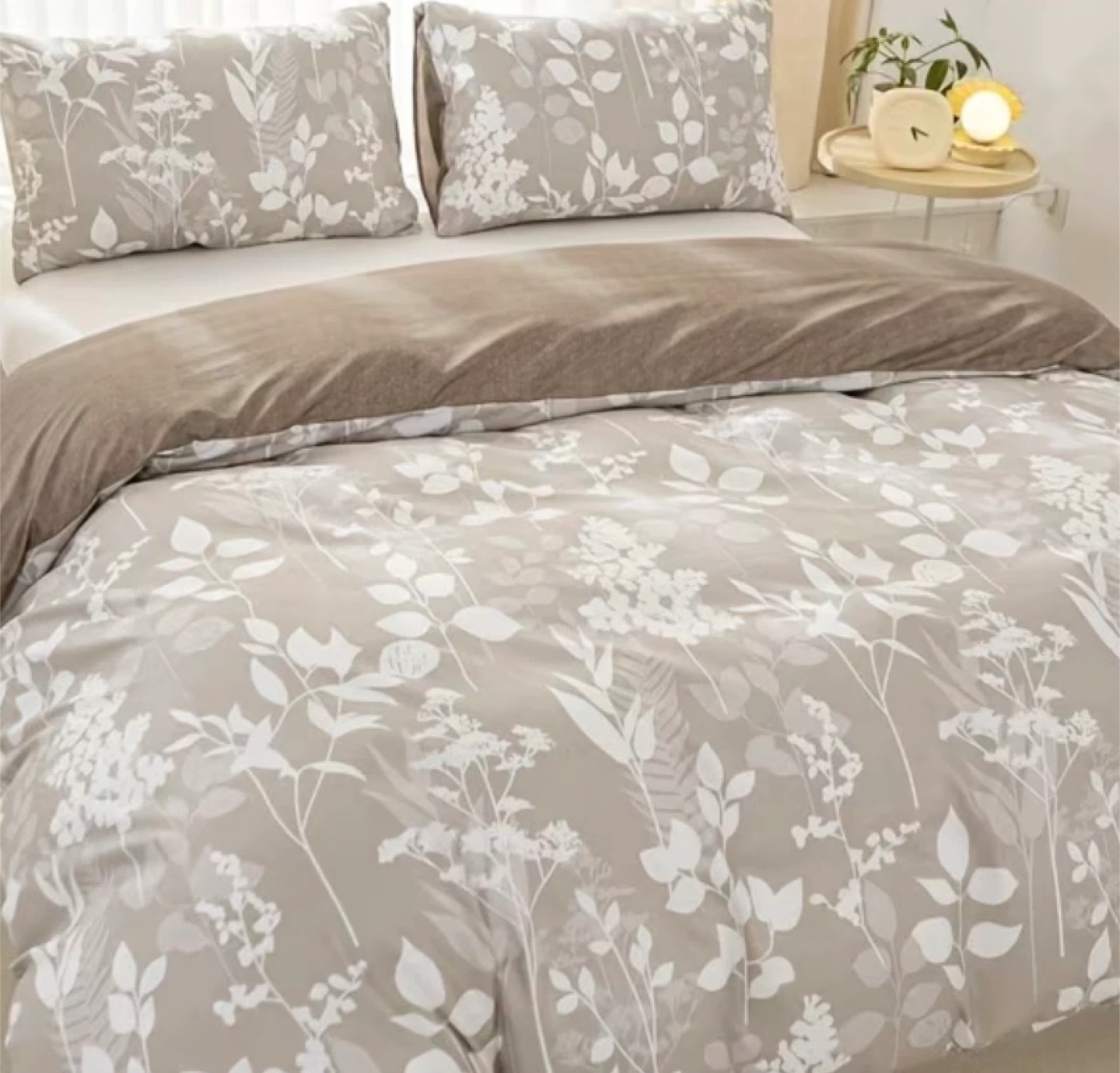Queen size Duvet Cover Set - Floral Leaf Pattern - photo 2