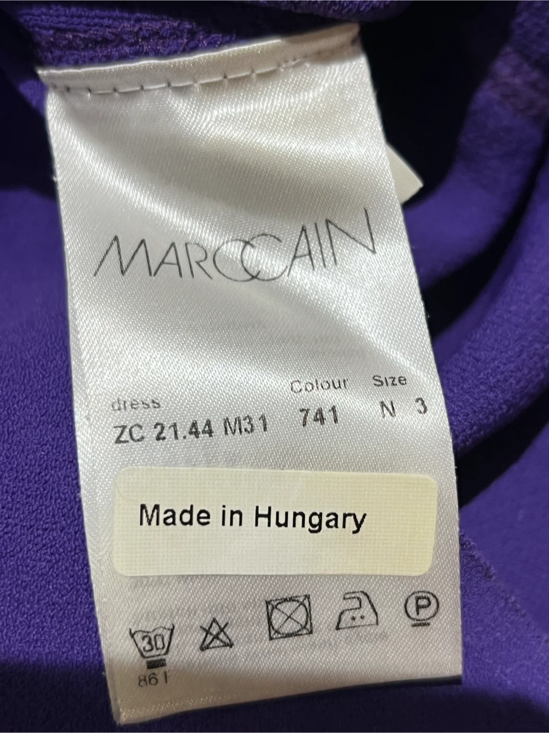 MARC CAIN Purple Dress Size N 3 - photo 4