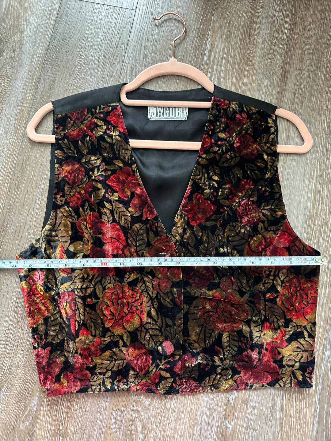 Vintage Jacob's Floral Velvet Vest - photo 3