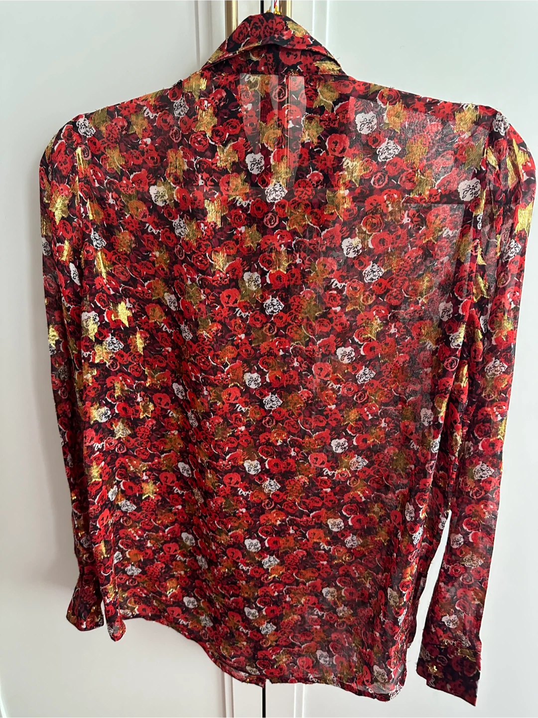 The Kooples Red Floral Print Blouse - photo 3