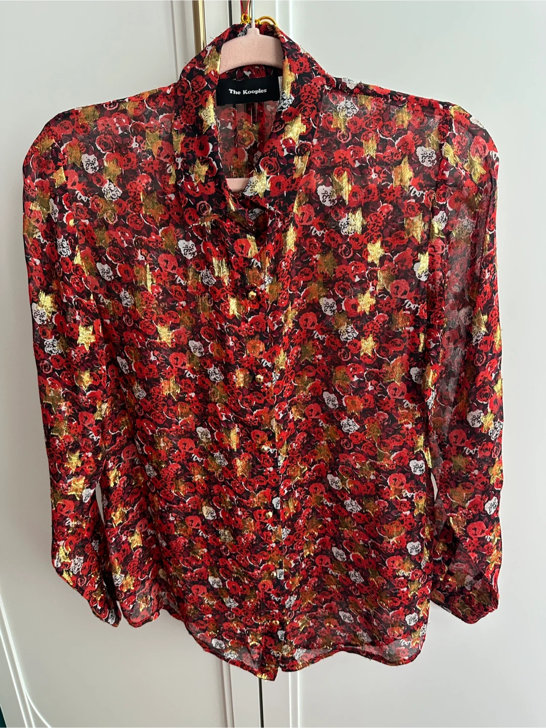 The Kooples Red Floral Print Blouse