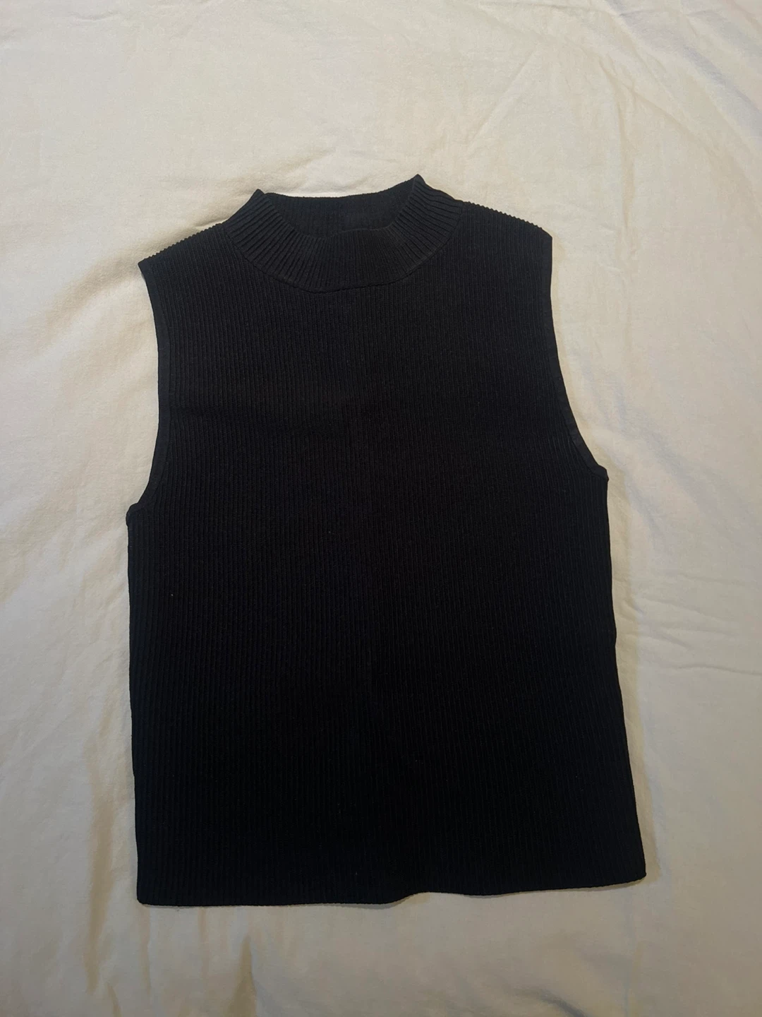 Babaton Black Sleeveless Mock Neck Top - Size M