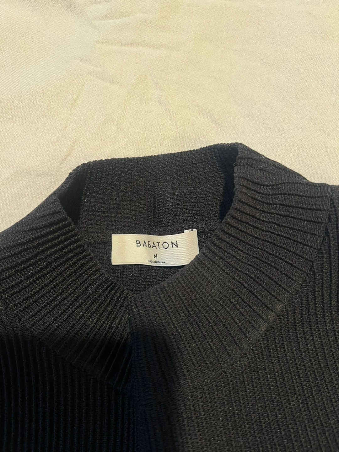 Babaton Black Sleeveless Mock Neck Top - Size M - photo 3