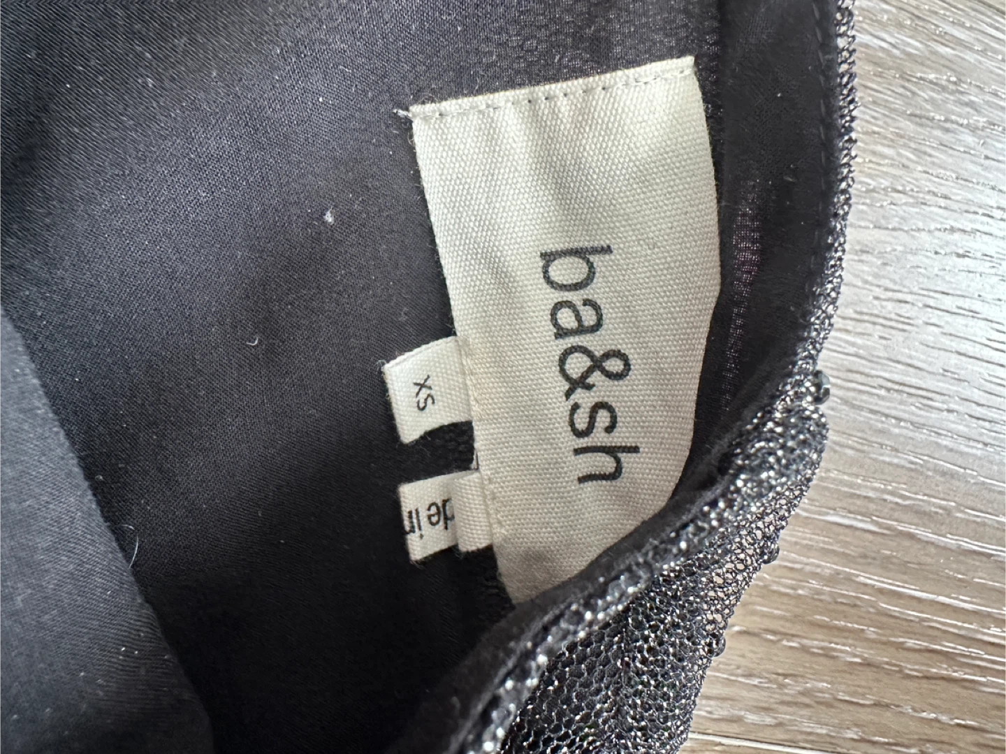 ba&sh Black Sparkly Tulle Blouse - Size XS - photo 3
