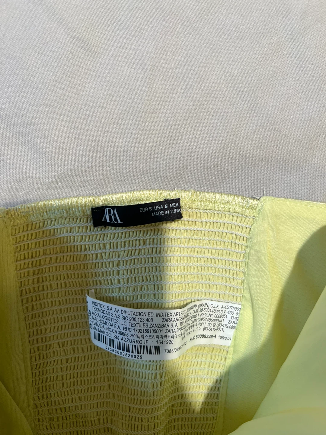 Zara Strapless Corset Top - Yellow - Size S - photo 3