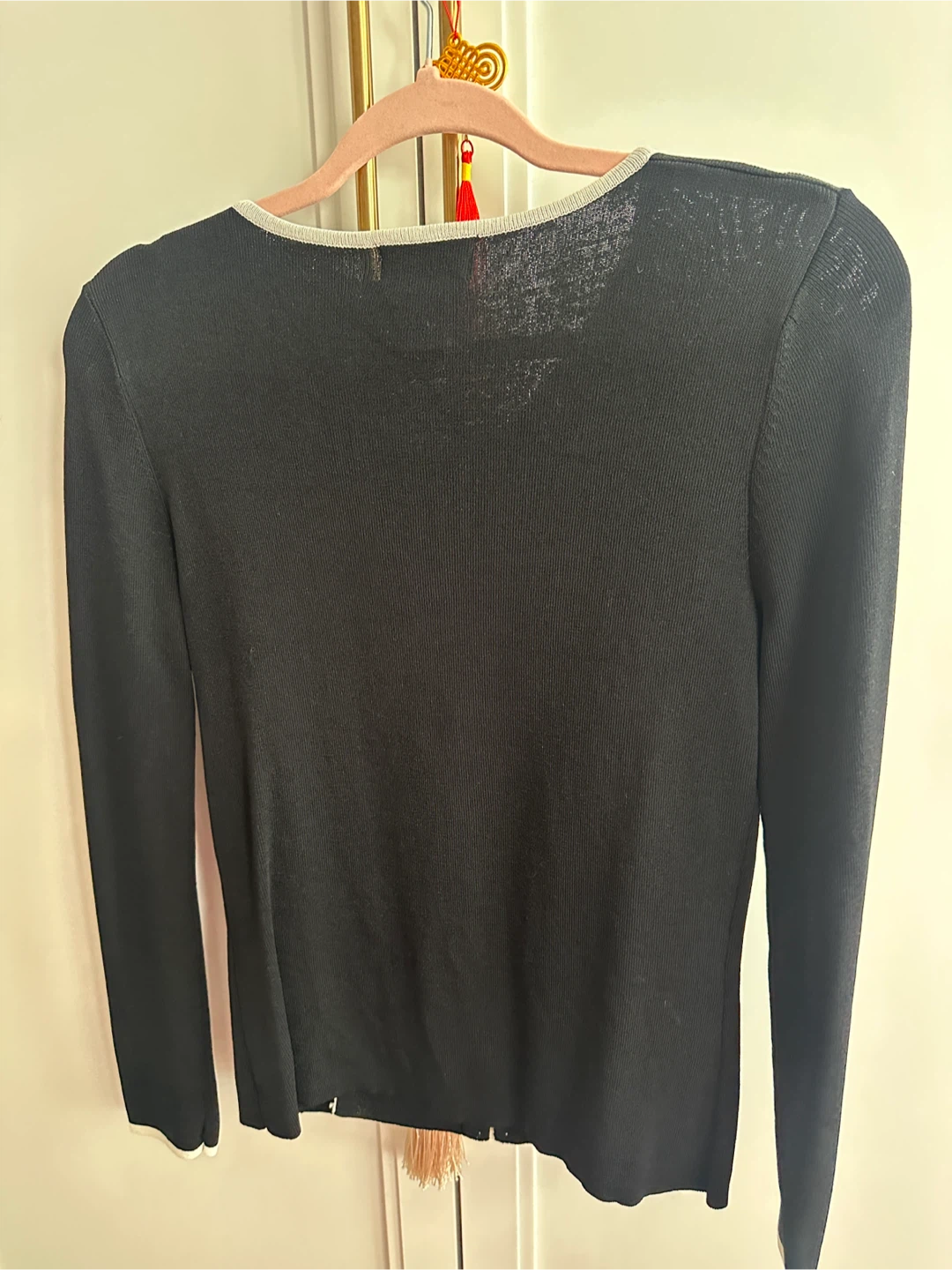 VINTAGE Laura Petites Black Zip-Up Cardigan M/M - photo 2