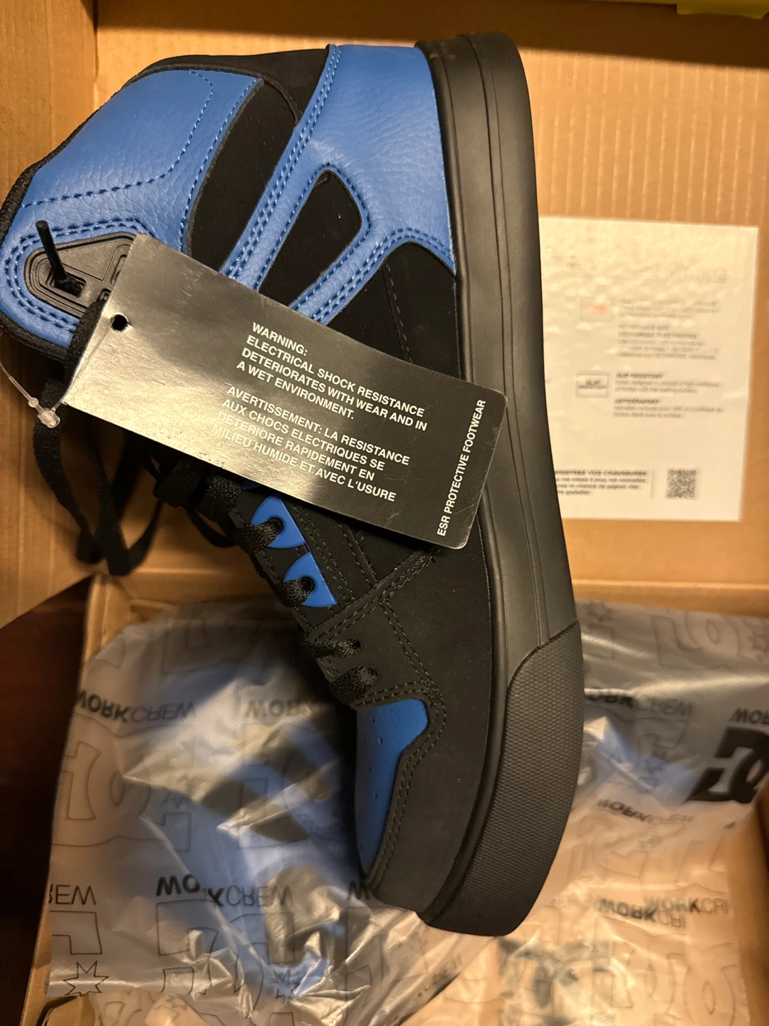 DC Shoes Work Crew High-Top Work Boots - Black/Blue - photo 3
