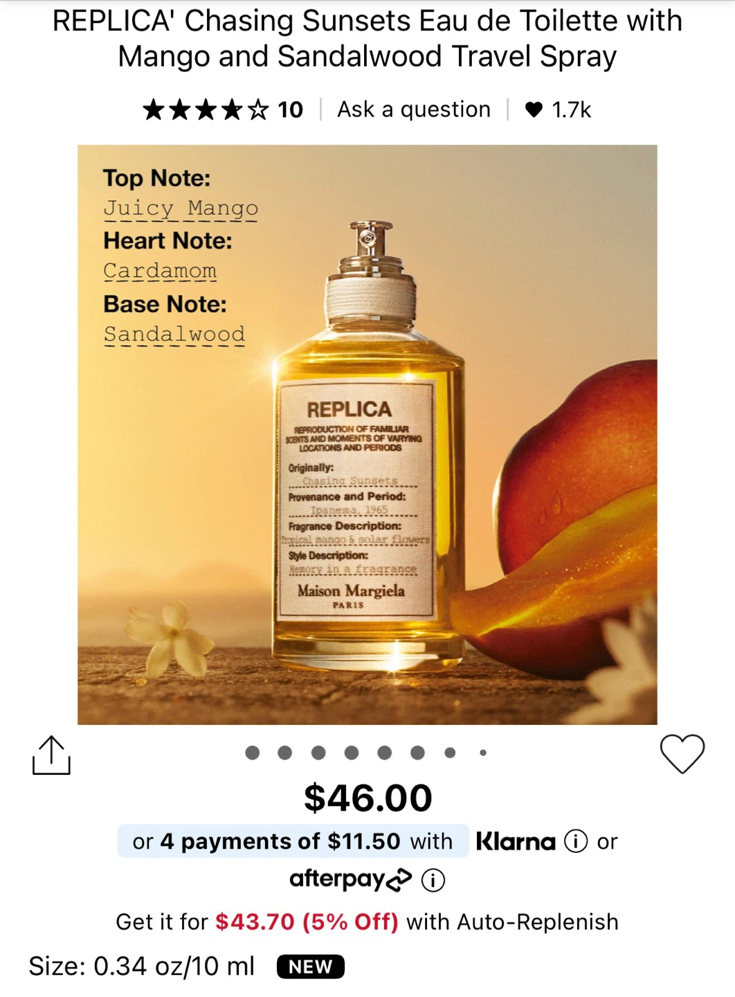 REPLICA Chasing Sunsets EDT (7 ml )‼️final sale ‼️ - photo 2