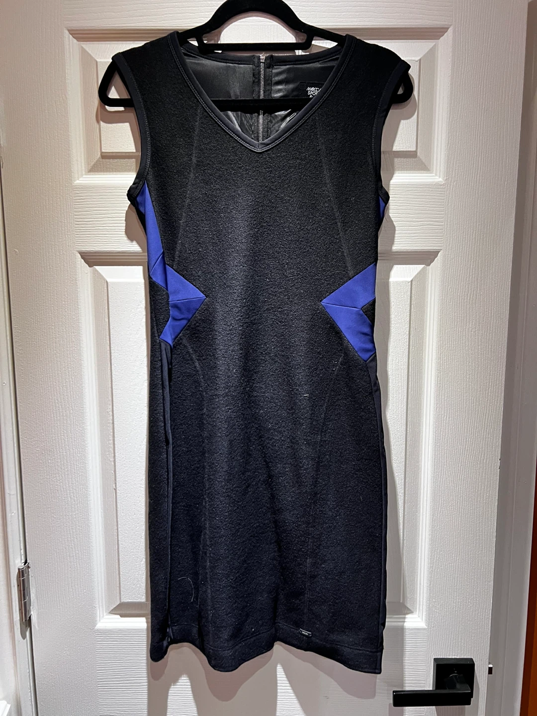 MARCCAIN Black & Blue Sleeveless Dress Size N 2