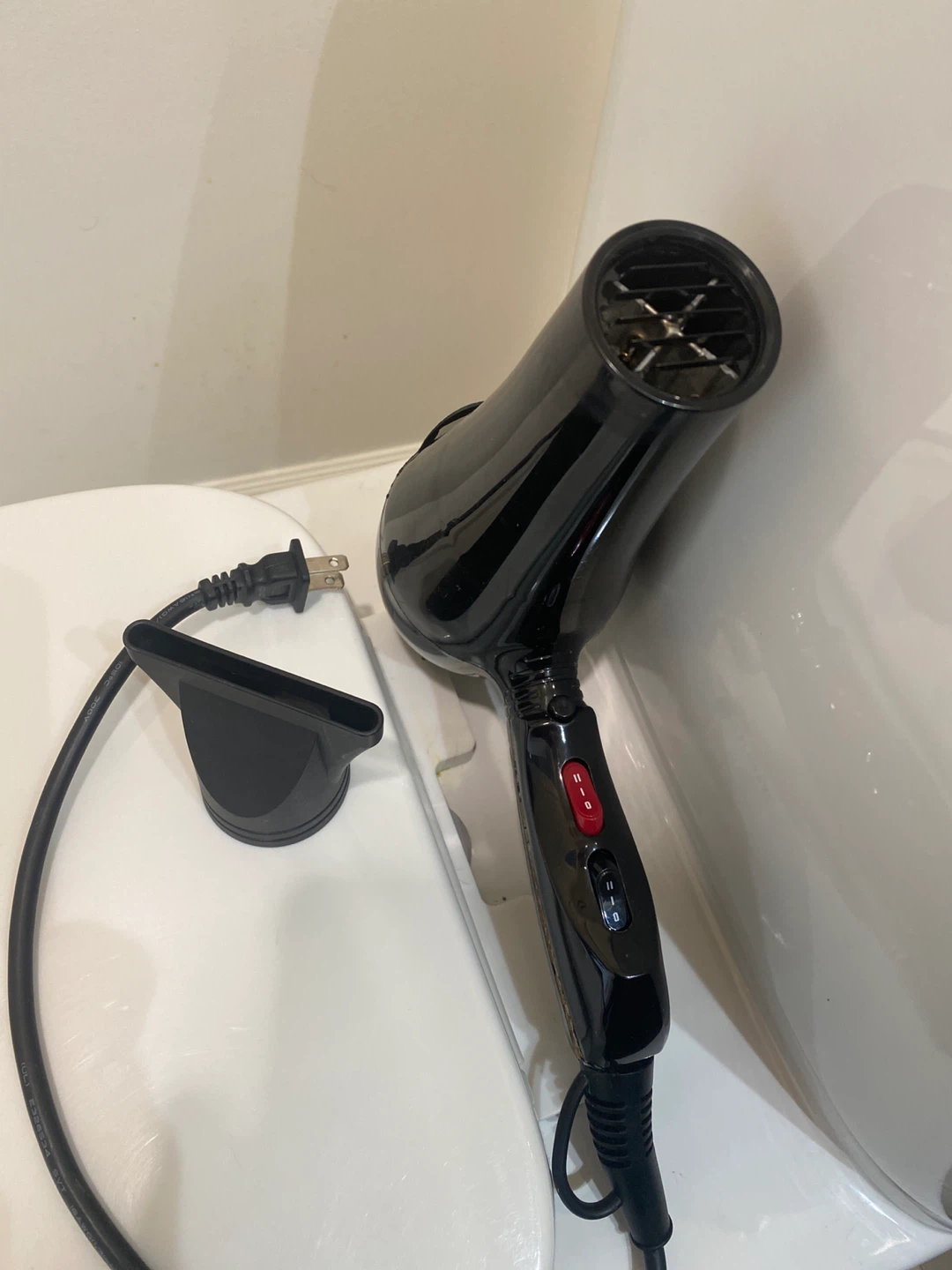 Black Hair Dryer with Concentrator Nozzle