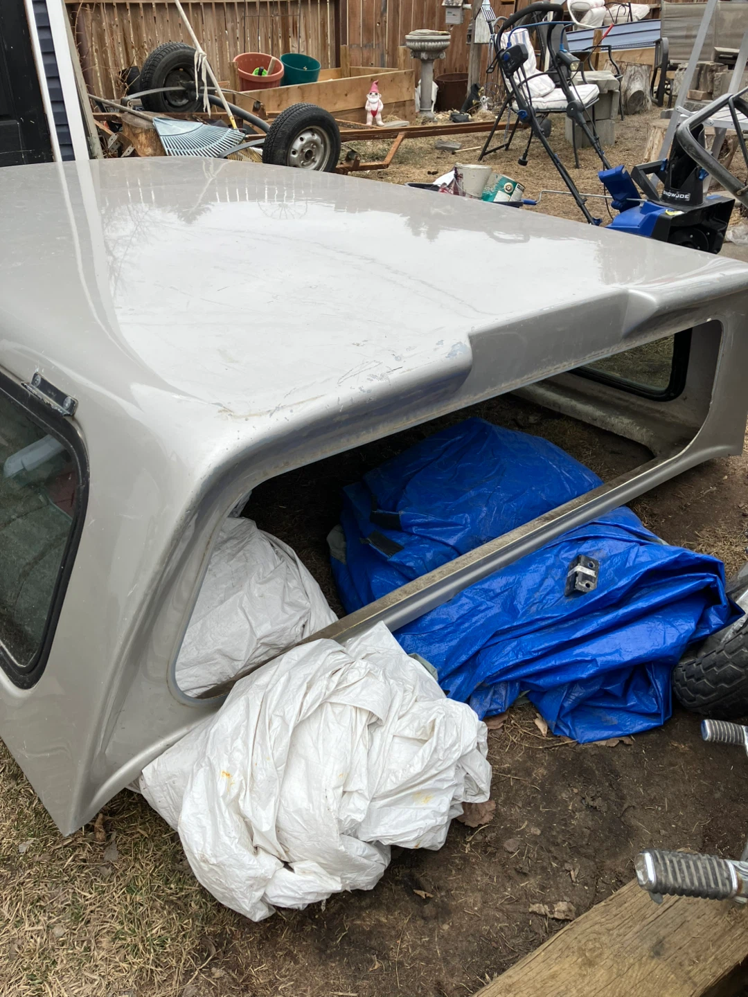 Silver Truck Cap Canopy